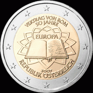 Oostenrijk 2 euro 2007 Verdrag van Rome UNC